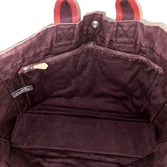 Hermes Canvas Fourre Tout Holdall Tote Bag Set in Burgundy and Red MM and PM - Picture 9 of 16